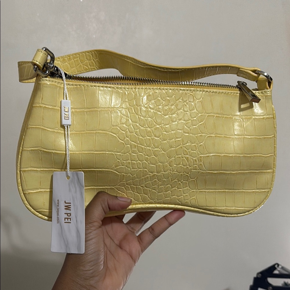 JW PEI Yellow Croc-Embossed Women's Bag